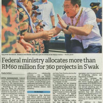 7 November 2023 Borneo Postpg.1 Federal Ministry Allocates More Than Rm60 Million For 360 Projects In Swak