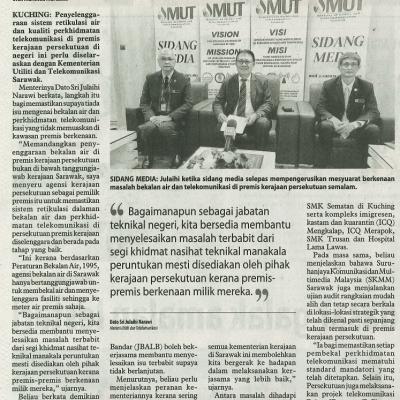 8 November 2023 Utusan Borneo Pg.2 Usaha Atasi Isu Air Komunikasi Di Premis Persekutuan Julaihi