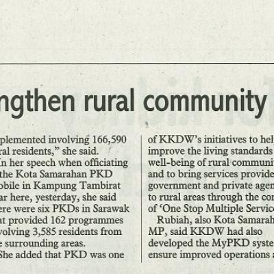 17 Disember 2023 Sunday Post Pg.4 Rm4 Million For Kkdw To Strengthen Rural Community Centres Says Deputy Minister