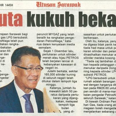 23 Disember 2023 Utusan Sarawak Pg.3 Rm50 Juta Kukuh Bekalan Lpg