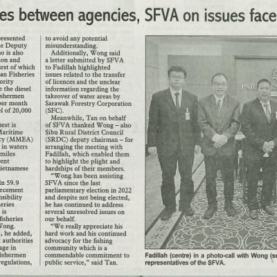 3 Disember 2023 Sunday Post Pg.2 Dpm To Arrange Dialogues Between Agencies Sfva On Issues Faced By Sarawak Fisherman