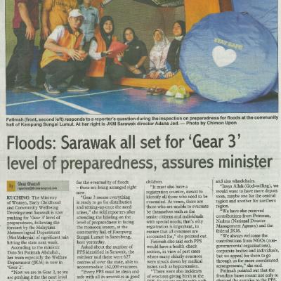 31 Disember 2023 Sunday Post Pg.1 Floods Sarawak All Set For Gear 3 Level Of Preparedness Assures Minister