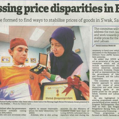9 Disember 2023 Borneo Post Pg.1 Addressing Price Disparities In Borneo