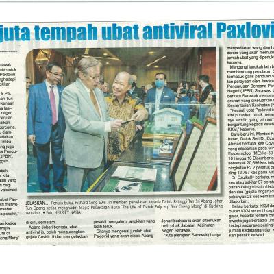Utusan Sarawak Ms 3 Rm2 Juta Tempah Ubat Antiviral Paxlovid