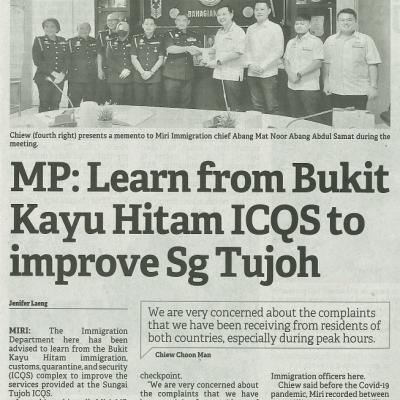 10 Januari 2024 Borneo Post Pg.7 Mp Learn From Bukit Kayu Hitam Icqs To Improve Sg Tujoh
