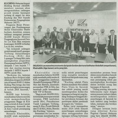 12 Januari 2024 Utusan Borneo Pg.7 Mahb Jamin Akan Kemuka Cadangan Projek Lapangan Terbang Di Sarawak Kepada Mot