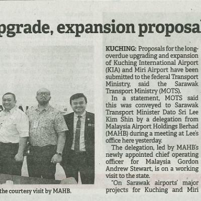 12 Januari 2024 Utusan Borneo Pg.7 Mots Kia Miri Airport Upgrade Expansion Proposal Submitted To Putrajaya
