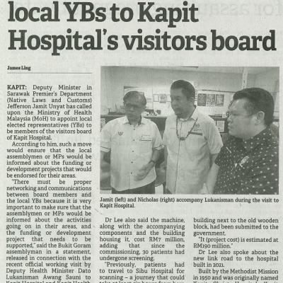 17 Januari 2024 Borneo Post Pg.5 Call For Moh To Appoint Local Ybs To Kapit Hospitals Visitors Board