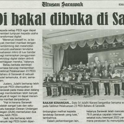 18 Januari 2024 Utusan Sarawak Pg.6 23 Pedi Bakal Dibuka Di Sarawak