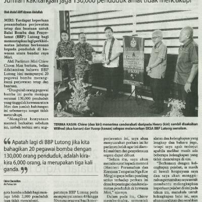26 Januari 2024 Utusan Borneo Pg.6 Perjawatan Tetap Bantuan Bbp Lutong Wajar Ditambah Chiew