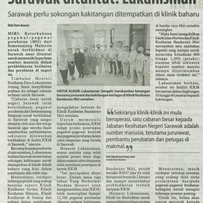 6 Januari 2024 Utusan Borneo Pg.5 Keterbukaan Mo Berkhidmat Di Sarawak Dituntut Lukanisman