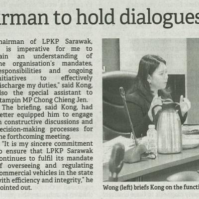 17 Februari 2024 Borneo Post Pg.7 New Lpkp Sarawak Chariman To Hold Dialogues With Key Stakeholders