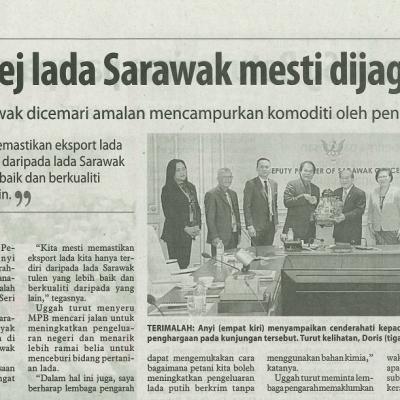 17 Februari 2024 Utusan Borneo Pg.4 Kualiti Dan Imej Lada Sarawak Mesti Dijaga Kata Uggah