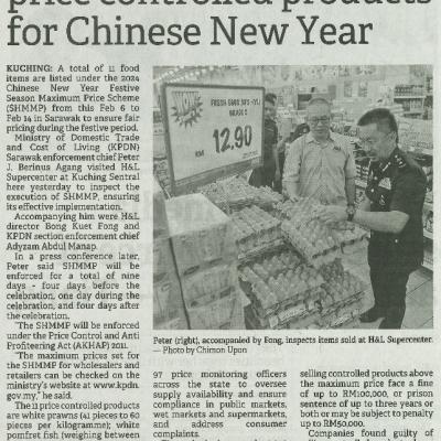 7 Februari 2024 Borneo Post Pg.5 11 Food Items Listed As Price Controlled Products For Chinese New Year