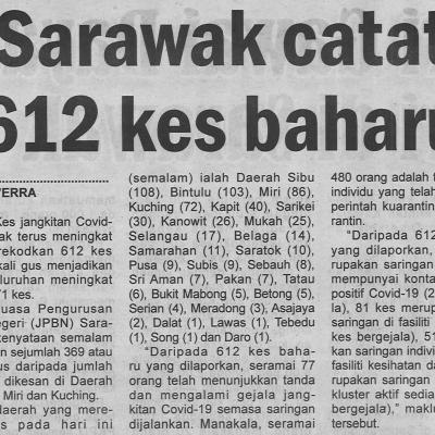 22.5.2021 Utusan Sarawak Pg.4 Sarawak Catat 612 Kes Baharu