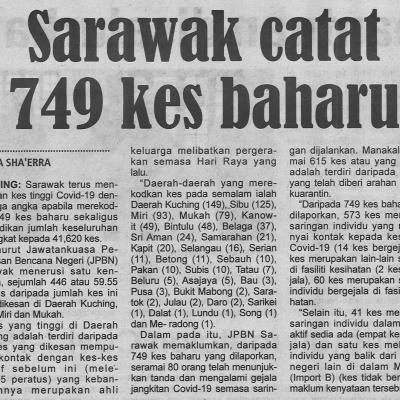 23.5.2021 Mingguan Sarawak Pg.4 Sarawak Catat 749 Kes Baharu