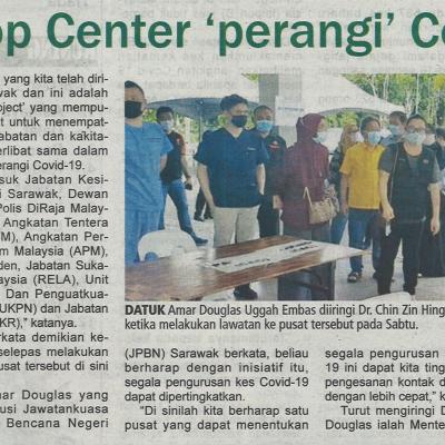 3.5.2021 Utusan Sarawak Pg.3 One Stop Center Perangi Covid 19