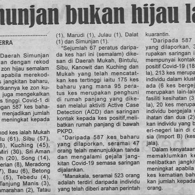 3.5.2021 Utusan Sarawak Pg.4 Simunjan Bukan Hijau Lagi