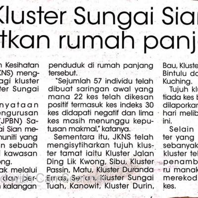 30.5.2021 Mingguan Sarawak Pg.4 Kluster Sungai Sian Libatkan Rumah Panjang