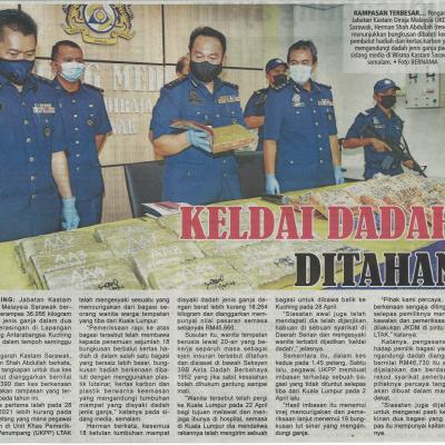 4.5.2021 Utusan Sarawak Pg.1 Keldai Dadah Ditahan