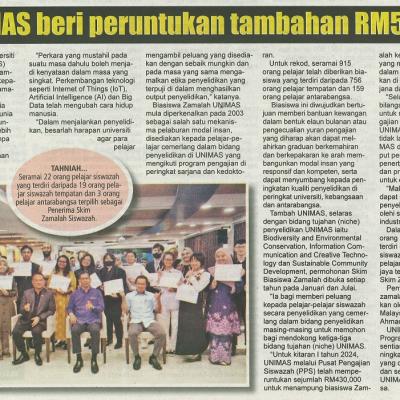 28 Mac 2024 Utusan Sarawak Pg.10unimas Beri Peruntukan Tambahan Rm5 Juta