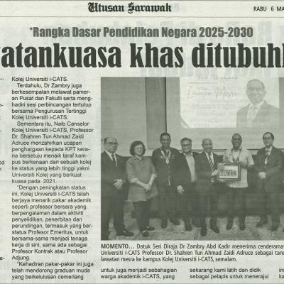 6 Mac 2024 Utusan Sarawak Pg.6 Jawatankuasa Khas Ditubuhkan