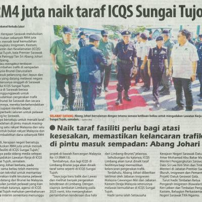 8 Mac 2024 Utusan Borneo Pg.1 Rm4 Juta Naik Taraf Icqs Sungai Tujoh