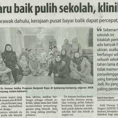 19 April 2024 Utusan Borneo Pg.4 Dasar Baharu Baik Pulih Sekolah Klinik Berkesan