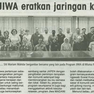 24 Mei 2024 Utusan Sarawak Pg. 17 Program Jiwa Eratkan Jaringan Komunikasi