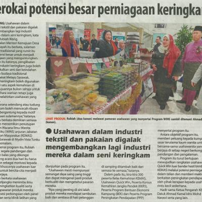 10 Jun 2024 Utusan Borneo Pg.1 Terokai Potensi Besar Perniagaan Keringkam