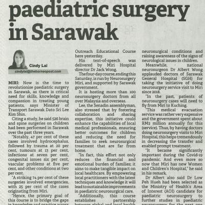 19 Jun 2024 The Borneo Post Pg.3 Time To Reform Paediatric Surgery In Sarawak