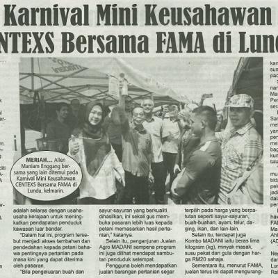24 Jun 2024 Utusan Sarawak Pg. 17 Karnival Mini Keusahawan Centexs Bersama Fama Di Lundu