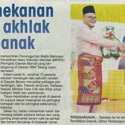 25 Jun 2024 Utusan Sarawak Pg.15 Beri Penekanan Kepada Akhlak Anak Anak