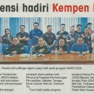 27 Jun 2024 Utusan Sarawak Pg.15 Pelbagai Agensi Hadir Kempen Mapo 2024