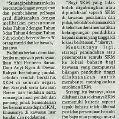 28 Jun 2024 Utusan Borneo Pg.5 Kpm Rangka Strategi Bagi Tangani Isu Skm Fadhlina