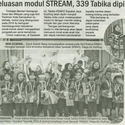 19 Ogos 2024 Utusan Sarawak Pg.6 Peluasan Modul Stream 339 Tabika Dipilih