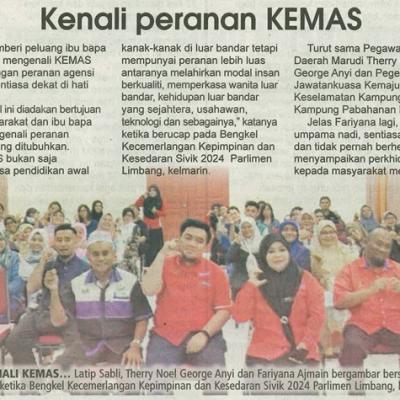 29 Ogos 2024 Utusan Sarawak Pg.15 Kenali Peranan Kemas