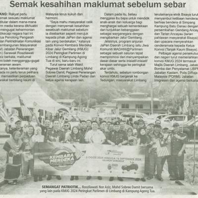 31 Ogos 2024 Utusan Sarawakpg.7 Semak Kesahihan Maklumat Sebelum Sebar