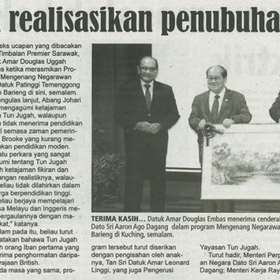 10 September 2024 Utusan Sarawak Pg.5 Tun Jugah Realisasikan Penubuhan Malaysia
