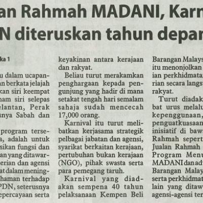 22 September 2024 Utusan Borneo Pg2jualan Rahmah Madani Karnival Kpdn Diteruskan Tahun Depan