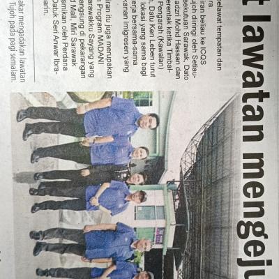 30 September 2024 Utusan Sarawak Pg.15 Ksn Buat Lawatan Mengejut Di Icqs