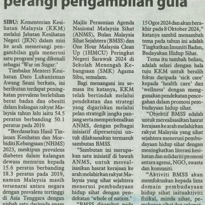 8 September 2024utusan Borneo Pg.3 War On Sugar Program Kkm Perangi Pengambilan Gula