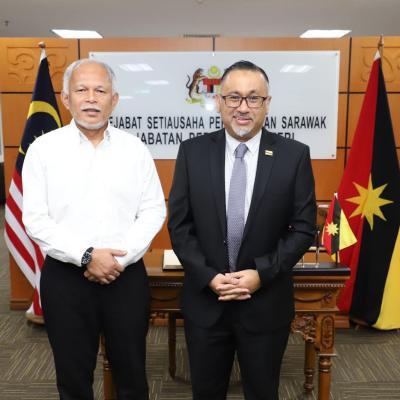 20 September 2024 - Menerima kunjungan daripada Yang Mulia Tuan Sheikh Abdul Mahdani bin Dato Paduka Sheikh Haji Abdul Gani, Konsul Agung, Konsulat Agung Negara Brunei Darussalam di Kuching, Sarawak.
