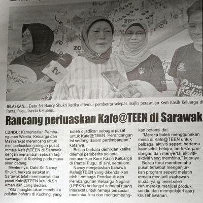 18 November 2024 Utusan Sarawak Pg4 Rancang Perluaskan Kafeteen Di Sarawak