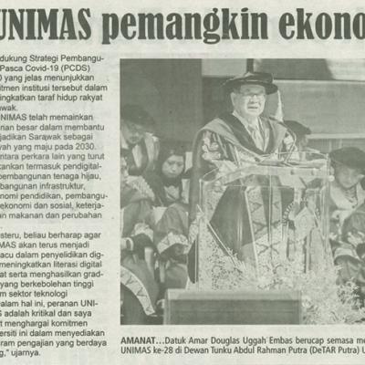 7 November 2024 Utusan Sarawak Pg.4 Graduan Unimas Pemangkin Ekonomi Digital