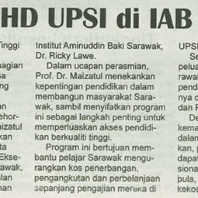 10 Disember 2024 Utusan Sarawak Pg.8 Daftar Phd Upsi Di Iab Sarawak