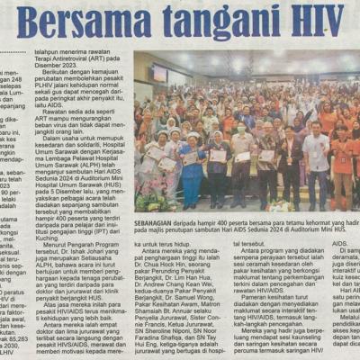19 Disember 2024 Utusan Sarawak Pg.10 Bersama Tangani Hiv