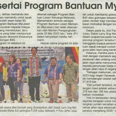 2 Disember 2024 Utusan Sarawak Pg.15 1176 Sertai Program Bantuan Mylesen
