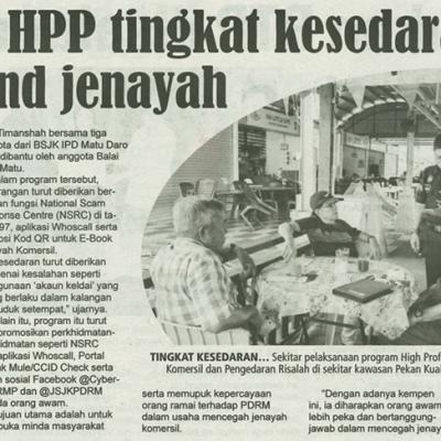 4 Disember 2024 Utusan Sarawak Pg.14 Program Hpp Tingkat Kesedaran Sebar Trend Jenayah