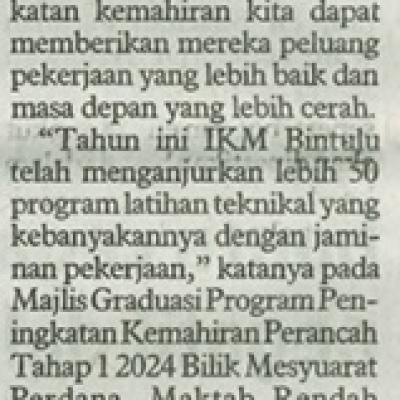 6 Disember 2024 Utusan Borneo Pg.6 Ikm Bintulu Sedia Peluang Latihan Bantu Masyarakat Keluar Daripada Kemiskinan